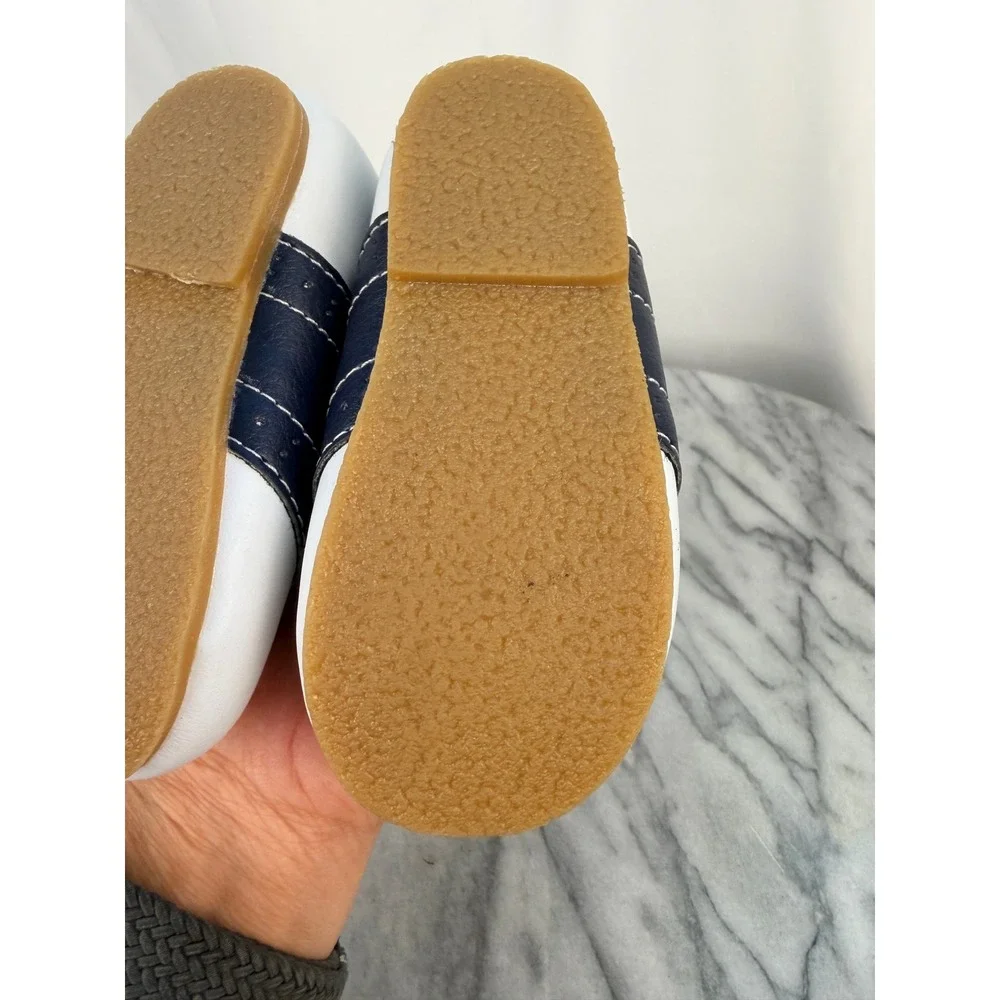 Wendy Bellissimo Baby Navy Blue & White Saddle Oxford Shoes Size 4